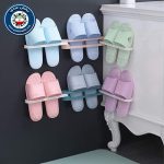 نگهدارنده دمپایی دیواری 3 تایی تاشو