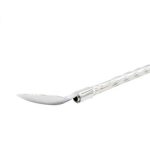 قاشق نی دار 6 عددی مارپیچ نقره ای