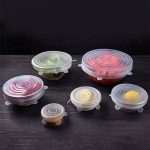 درپوش سیلیکونی ظروف 6 عددی گرد