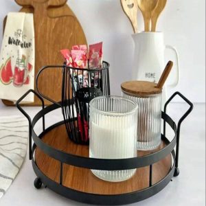 سینی پذیرایی گرد تسمه 6145