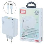 شارژر دیواری 120 وات ارلدام ES-EU48 6A + کابل تایپ سی